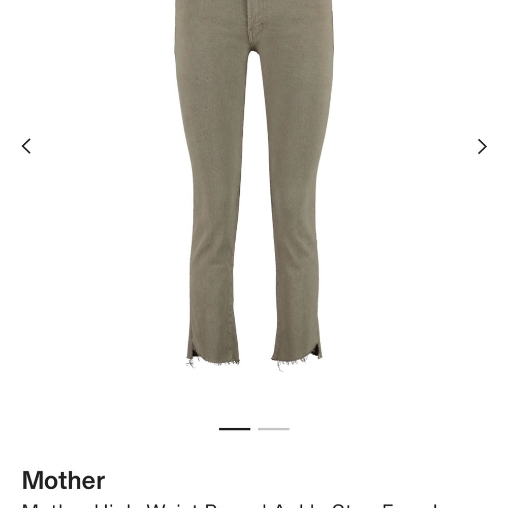 Mother High-Waist Rascal Ankle Step Fray Jeans.